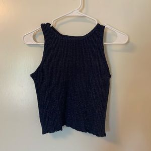 Blue shimmery tank top